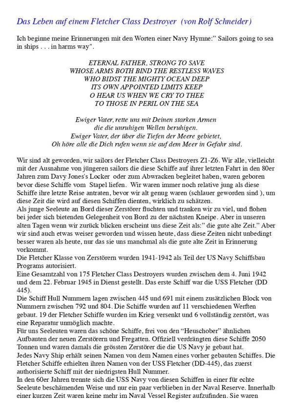 Das Leben auf einem Fletcher Class Destroyer (PDF)
